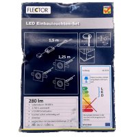 Комплект 3 бр. LED лампи за вграждане FLECTOR 917575 280lm, 3W, 30 000h, 2700K, Energy A+, снимка 3 - Лед осветление - 40027929