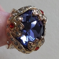 Versace-златен стар пръстен с естествени камъни, снимка 2 - Пръстени - 36039975