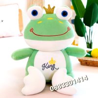 Плюшена Жаба Kawaii Зелена Розова Двойка жабки, снимка 2 - Плюшени играчки - 40588026
