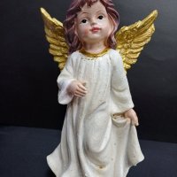 Висок Златен ангел от висококачествен полирезин , снимка 1 - Статуетки - 42689933