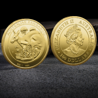 монета златна сувенир креативен подарък Австралийско кенгуру, снимка 2 - Нумизматика и бонистика - 36469882