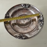 посребрена метална купа арт деко, снимка 3 - Други ценни предмети - 41575243