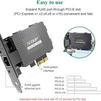 EDUP Gigabit Ethernet PCI Express PCI-E мрежова карта 10/100/1000Mbps RJ45 LAN адаптер, снимка 3 - Мрежови адаптери - 41476473