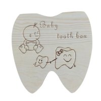 Зъб зъбче Дървена кутийка за млечни зъбки , снимка 3 - Други - 41452460