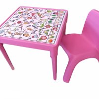 Комплект детска маса с Българската азбука и столче, снимка 3 - Играчки за стая - 34548917