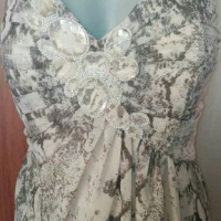 Красива рокля  на H&M с украса от камъни, мъниста и дантела🍀❤S,M(38)❤🍀арт.4083, снимка 2 - Рокли - 36180283