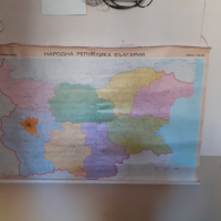 Стара голяма хартиена карта на НРБ, снимка 3 - Антикварни и старинни предмети - 44534247
