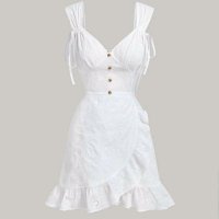 Уникална дантелена рокля от рязана памучна материя , снимка 1 - Рокли - 41287076