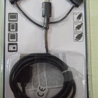 Кабел "Kik" 3 в 1 за зареждане черен нов, снимка 2 - USB кабели - 41620976