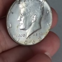 1/2 долар 1968 г сребро, снимка 2 - Нумизматика и бонистика - 41748380