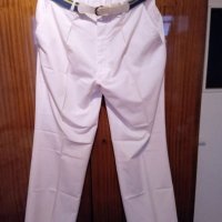 Летен бял дълъг панталон с колан , снимка 1 - Панталони - 41142365