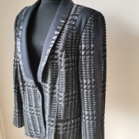 Дамско сако, черно-сиво, Люсил 56, снимка 1 - Якета - 44615160