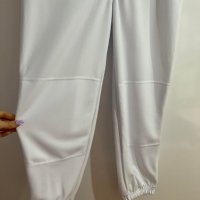 Макси еластичен модерен панталон с цип, висока талия, заден джоб и крачоли с ластик в снежно бяло, снимка 3 - Клинове - 40058641