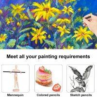 Творчески комплект за рисуване в куфарче с моливи, маркери, акварели, и аксесоари, 180 Части, снимка 4 - Рисуване и оцветяване - 34789035