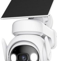 Нова Безжична Соларна CCTV Камера 360° 2K Нощно Виждане Alexa, снимка 1 - IP камери - 44207276