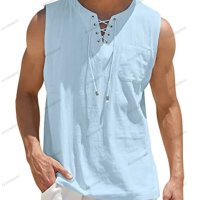Мъжка модна лятна риза без ръкави, 10цвята - 023, снимка 9 - Ризи - 41690882