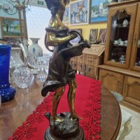 Уникална антикварна френска фигура статуетка пластика , снимка 5 - Антикварни и старинни предмети - 41594424