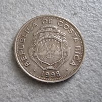 Монета . Коста Рика. 100 колона . 1998 година., снимка 2 - Нумизматика и бонистика - 35396784