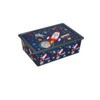 Кутия за играчки с капак, 52.5x37x17.5cm, 25л, снимка 1 - Кутии за съхранение - 44387862