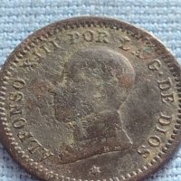 Рядка монета 2 сентавос 1911г. Испания за КОЛЕКЦИОНЕРИ 23908, снимка 5 - Нумизматика и бонистика - 42682434