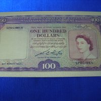 100 долара Златни банкноти Малая и Британско Борнео/SPECIMEN , снимка 3 - Нумизматика и бонистика - 41518974