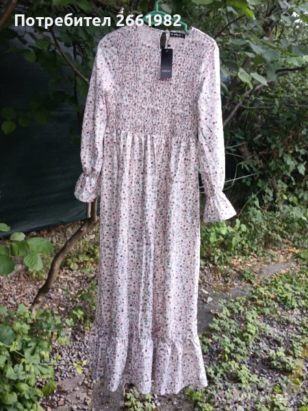 Прекрасна, дълга нова рокля на цветя , снимка 1