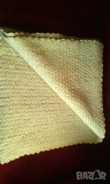 Детско Бебешко одеяло, 100% вълна, 95/95см., Ръчно плетено одеало, снимка 1
