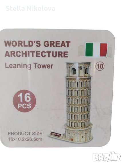 3Д пъзел Наклонената кула в Пиза, снимка 1