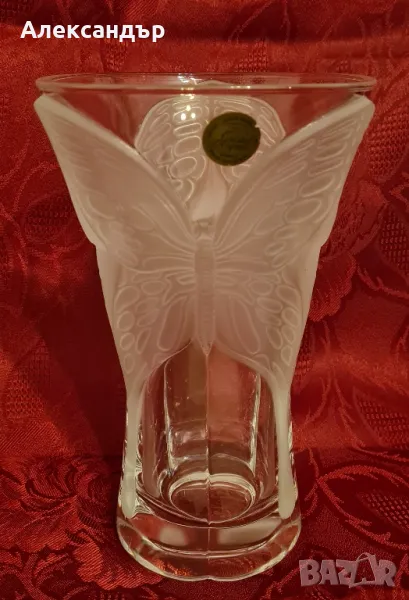 Кристална ваза пеперуда D’ARQUES Франция , снимка 1