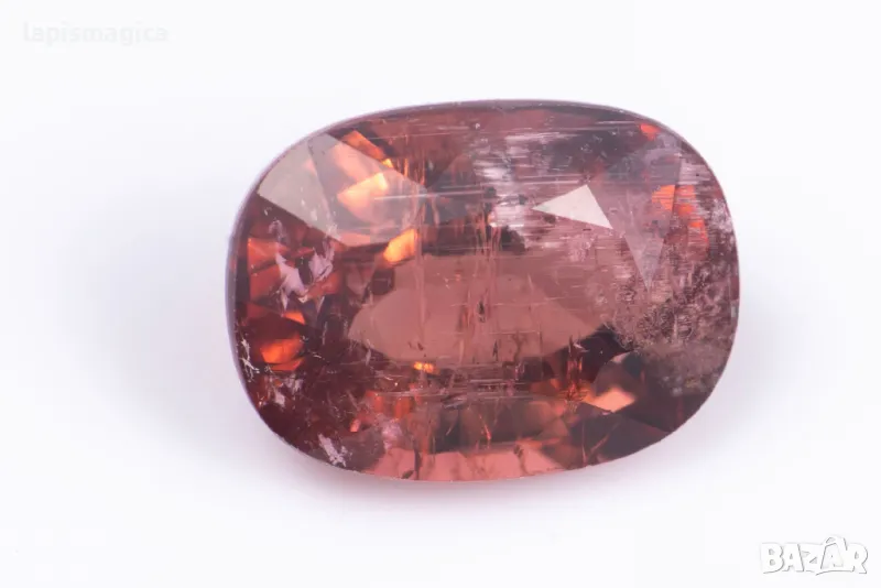 Рубелит розово оранжев турмалин 1.79ct cushion шлифовка, снимка 1