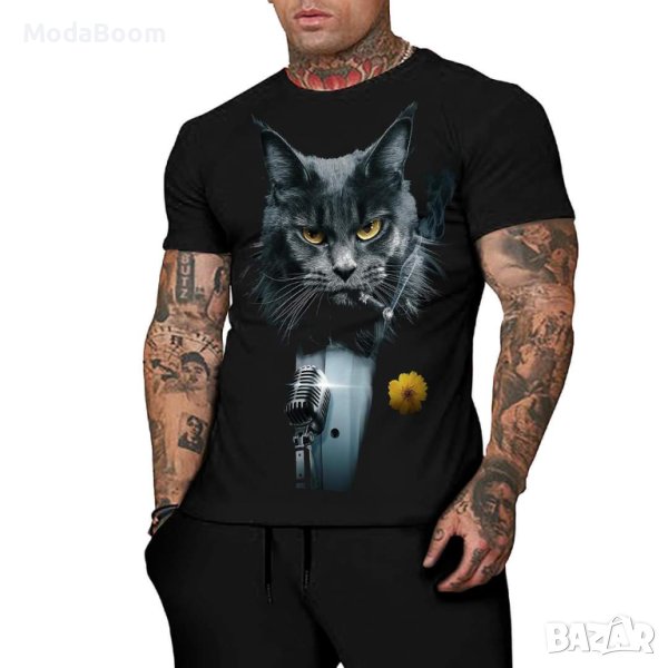 Мъжки стилни памучни овърсайз тениски , снимка 1