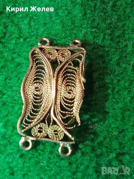 ЕЛЕМЕНТ от СТАРИННА ФИЛИГРАННА СРЕБЪРНА ВЪЗРОЖДЕНСКА ГРИВНА МАЙСТОРСКА РЪЧНА ИЗРАБОТКА 25897, снимка 1