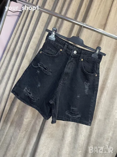 Дамски къси дънкови панталони накъсан ефект , снимка 1