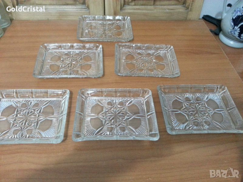 Стъклени чинии чинийки подноси , снимка 1