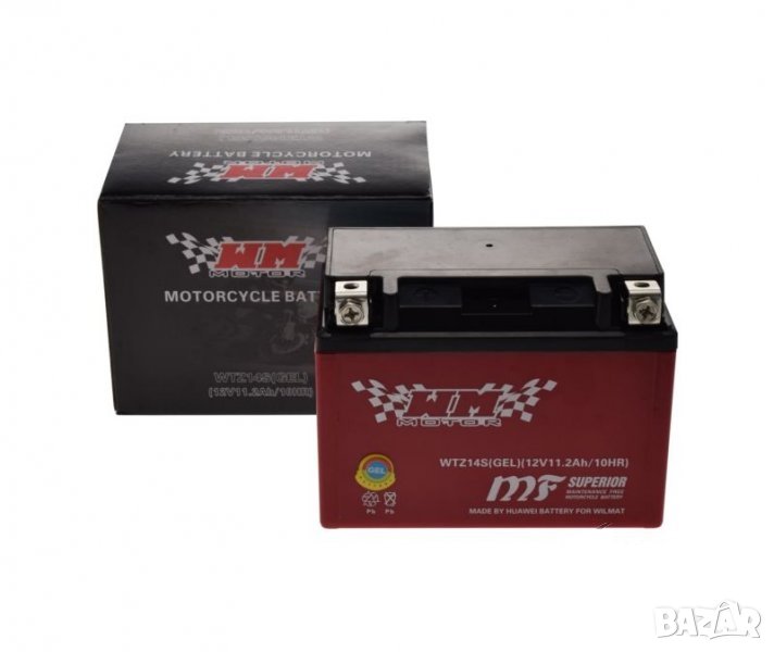 Акумулатор GEL 11.2AH 130А 12V за мотоциклети, мотори, скутери, ATV UTV, бъгита, снимка 1