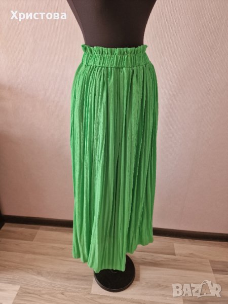 Ефирна зелена пола с миди дължина солей - 24,00лв., снимка 1