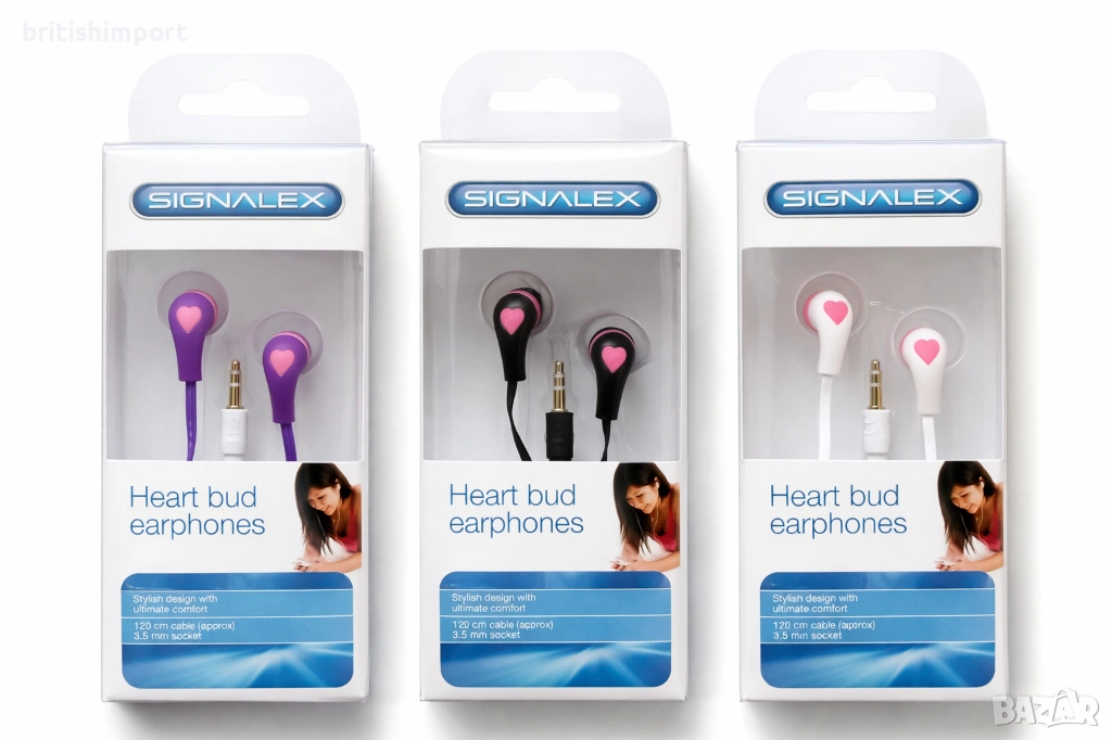 Слушалки тапи със сърцевиден акцент, снимка 1