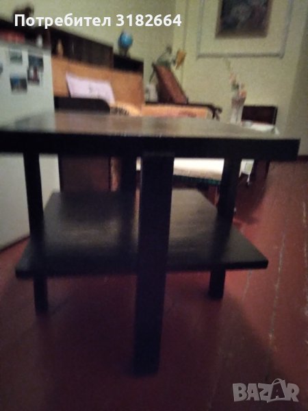 Стабилна дървена маса 60×60×60 см., снимка 1