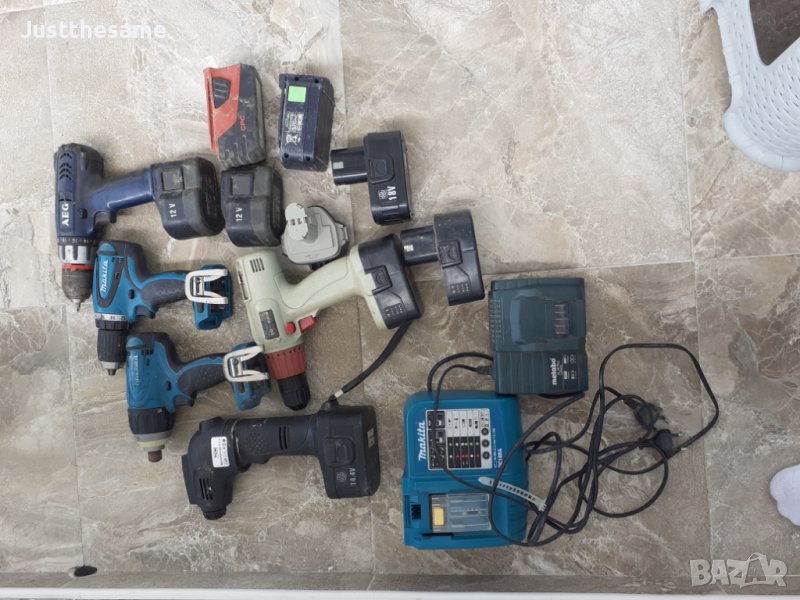 Лот Винтоверти Батерии Зарядни Макита Makita Hilti CPC AEG Metabo TCM Go ON за части, снимка 1