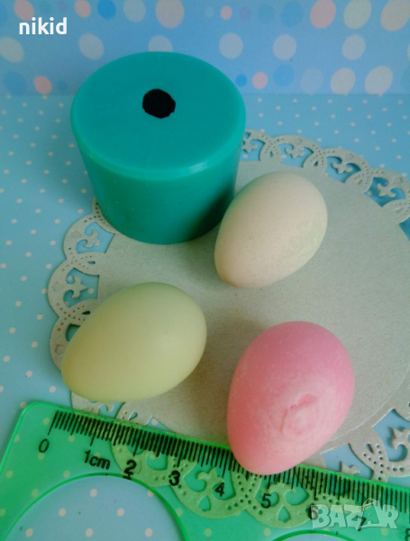 3d малко яйце силиконов молд форма шоколад фондан смола свещ гипс , снимка 1