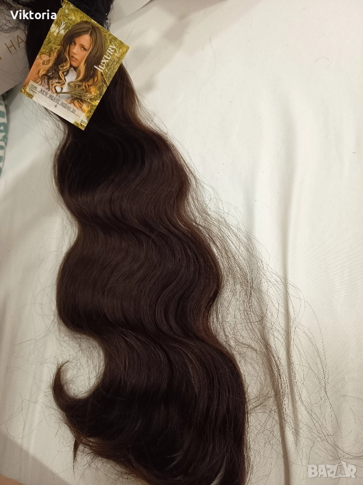 Индийска естествена коса 50см.110гр., снимка 1