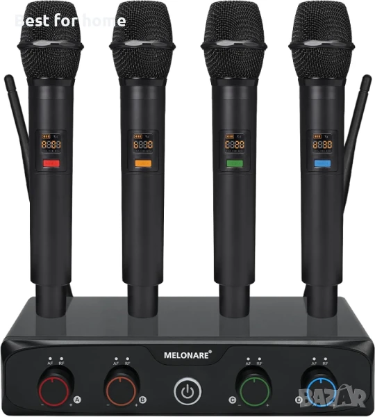 MELONARE 4-канална безжична микрофонна система, снимка 1