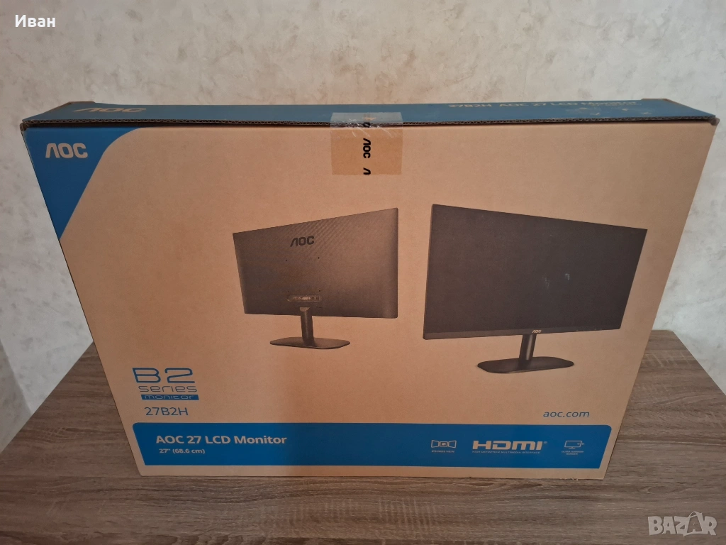 Монитор AOC 272BH - 27 инча, чисто нов, снимка 1