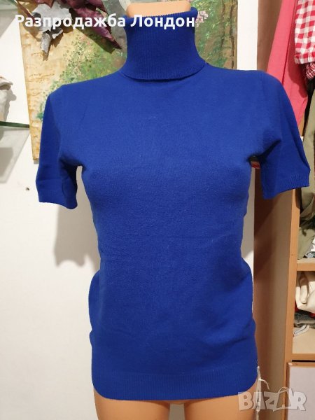 Нов лек пуловерче, турско син, ластичен.рС, снимка 1