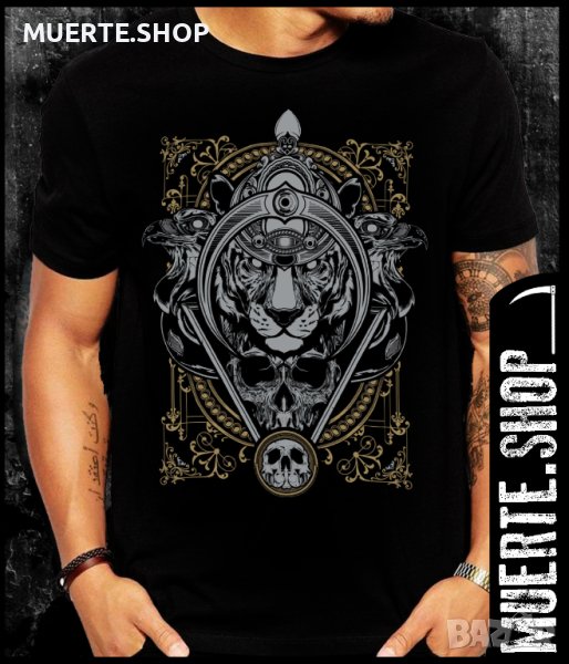 Черна тениска с щампа ANIMAL KINGDOM, снимка 1