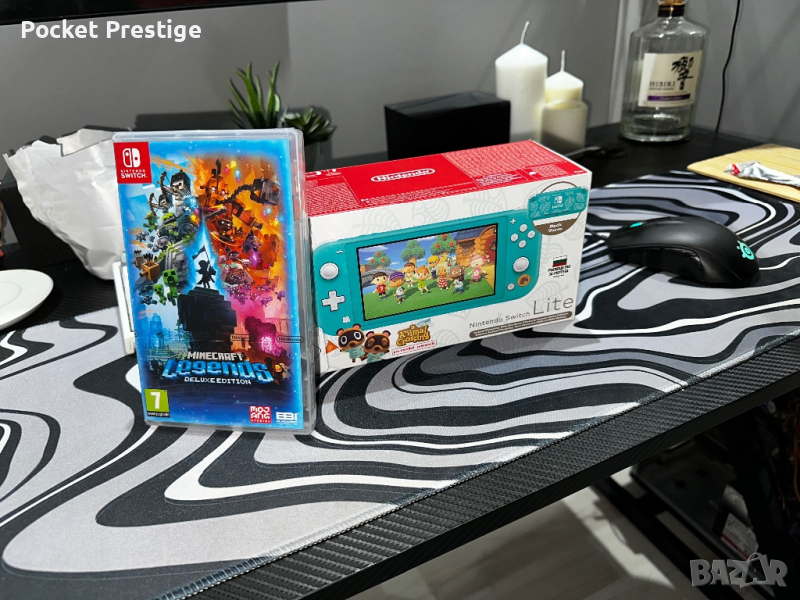 Nintendo switch lite aloha edition + animal crossing + minecraft legends deluxe edition, снимка 1