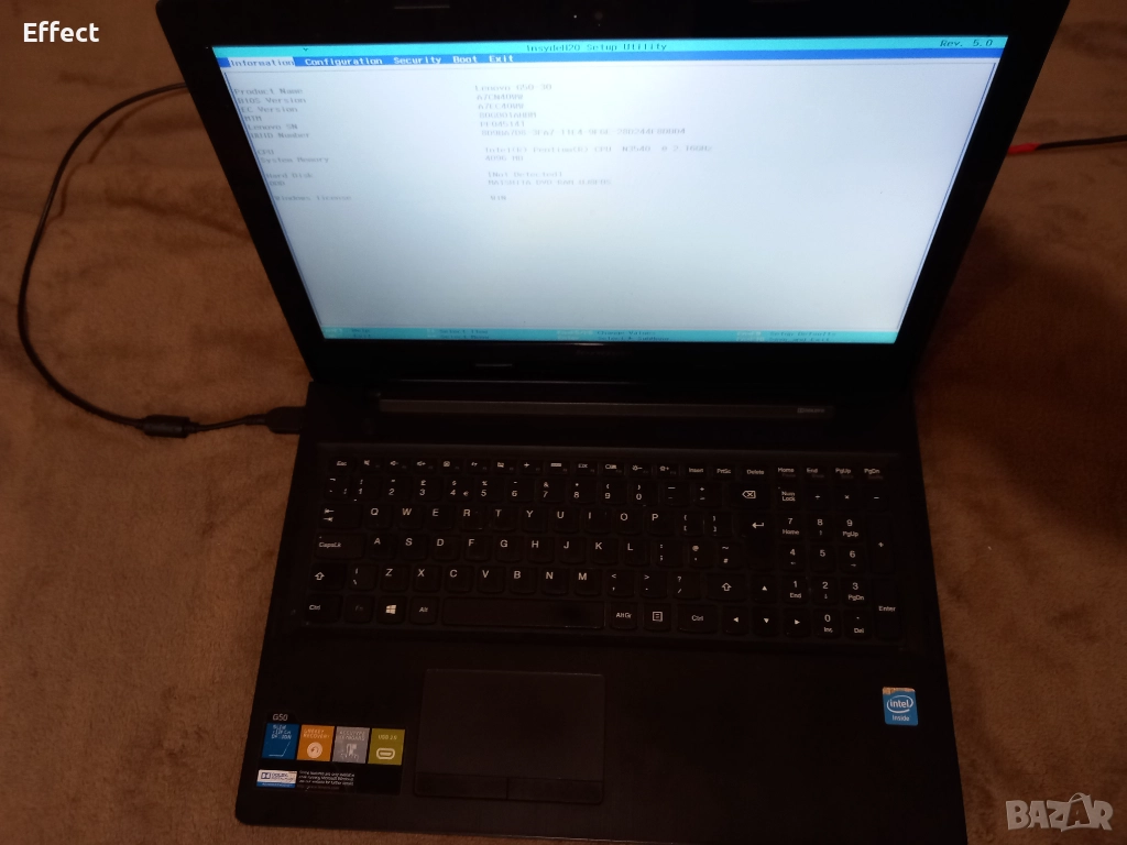 Лаптоп работещ Lenovo G50-30 CPU 3540  На части, снимка 1