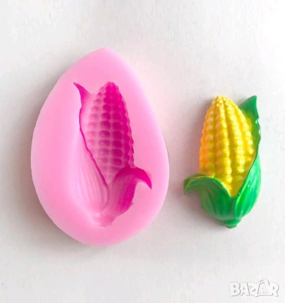 кочан царевица силиконов молд форма декорация торта фондан шоколад и др., снимка 1