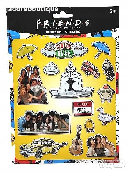 Меки (puffy) стикери "Приятели / Friends" - 16 бр, снимка 1