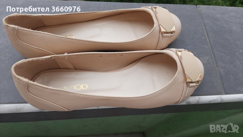 Дамски обувки, тип пантофка, цвят пудра, снимка 1